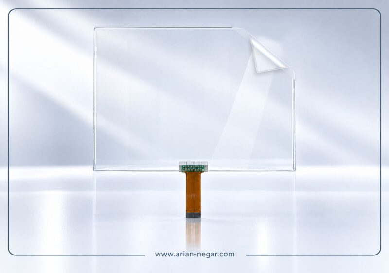 touch-panel-curled-corner پنل تاچ ورقی خازنی